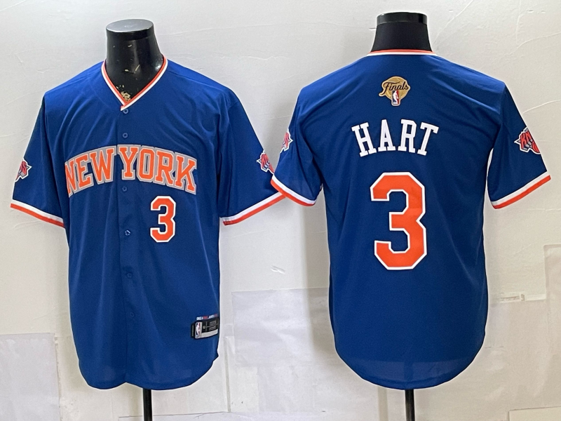 Men New York Knicks #3 Hart blue 2026 Nike NBA jersey 0622023